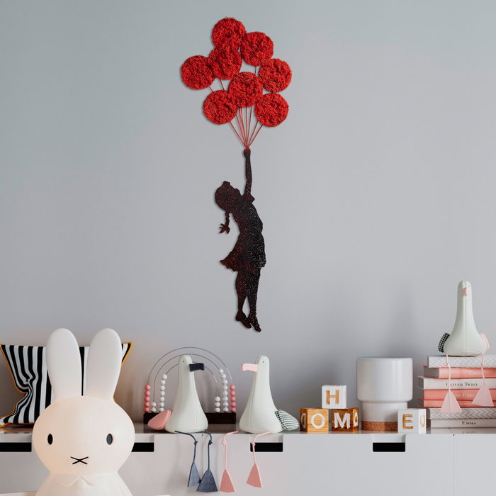 Wallity Banksy - 11-1 Escultura de pared en Rojo y Negro Wallity Banksy - 11-1 Escultura de pared en Rojo y Negro
